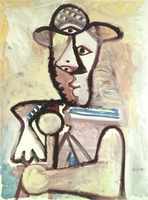 1971 Buste dhomme 4, Pablo Picasso (1881-1973) Period of creation: 1962-1973