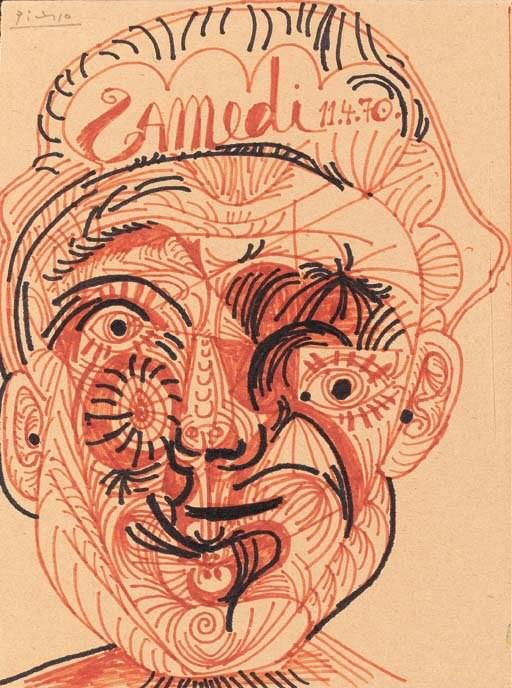 1970 TИte dhomme 1. Пабло Пикассо (1881-1973) Период: 1962-1973