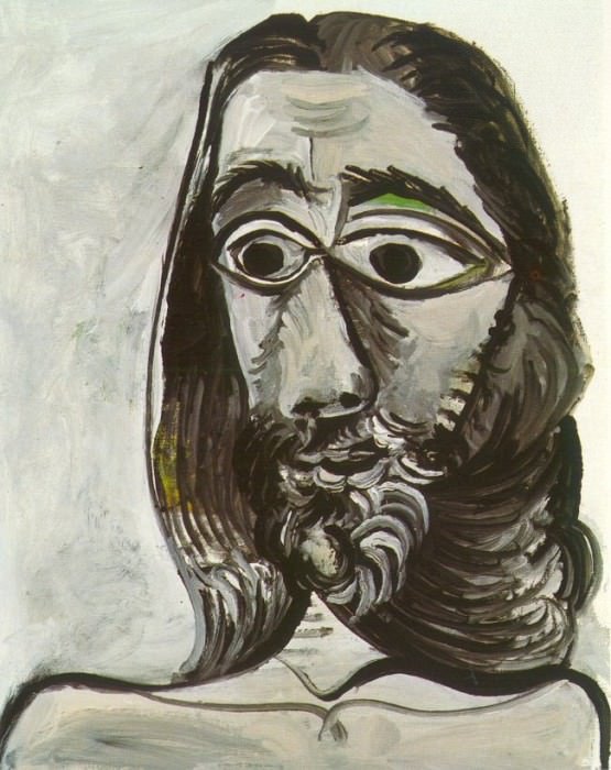 1971 TИte dhomme , Pablo Picasso (1881-1973) Period of creation: 1962-1973