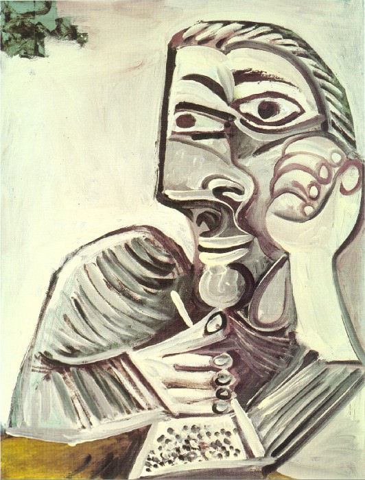 1971 Personnage au livre. Пабло Пикассо (1881-1973) Период: 1962-1973