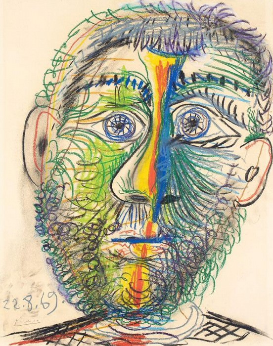 1969 TИte dhomme 6. Пабло Пикассо (1881-1973) Период: 1962-1973
