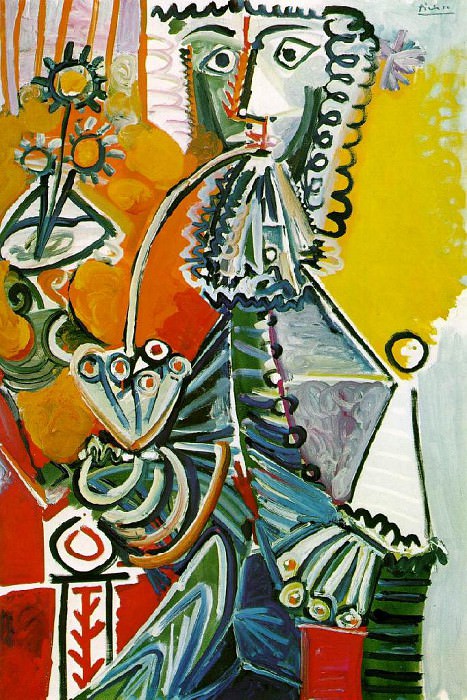 1968 Mousquetaire Е la pipe et fleurs. Pablo Picasso (1881-1973) Period of creation: 1962-1973