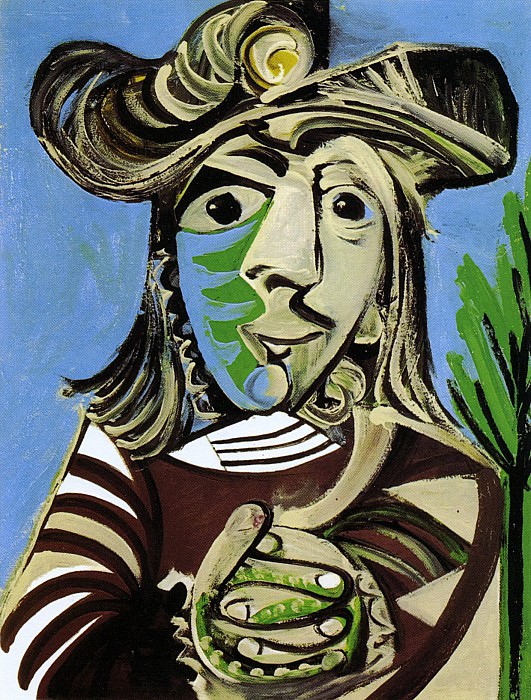 1969 Buste dhomme les mains croisВes. Pablo Picasso (1881-1973) Period of creation: 1962-1973