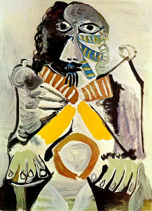 1969 Homme assis dans un fauteuil. Пабло Пикассо (1881-1973) Период: 1962-1973