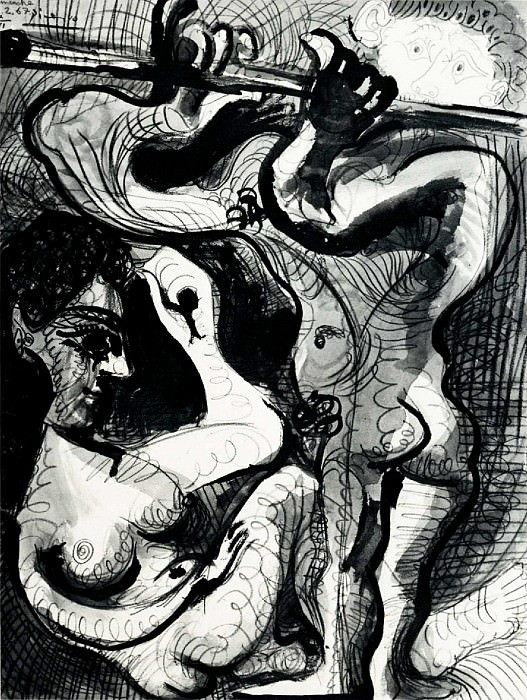1967 Nu assis et flutiste 2. Pablo Picasso (1881-1973) Period of creation: 1962-1973
