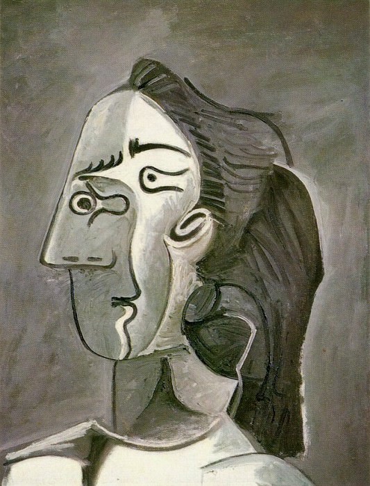 1962 TИte de femme (Jacqueline). Pablo Picasso (1881-1973) Period of creation: 1962-1973