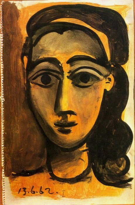 1962 TИte de femme 2. Pablo Picasso (1881-1973) Period of creation: 1962-1973