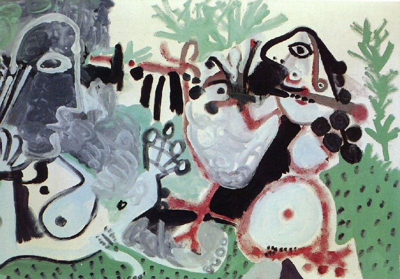 1967 Deux femmes dans un paysage. Pablo Picasso (1881-1973) Period of creation: 1962-1973