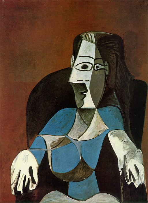 1962 Femme assise au fauteuil noir. Pablo Picasso (1881-1973) Period of creation: 1962-1973