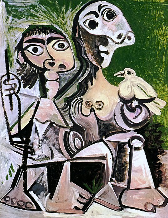 1970 Couple Е loiseau 2, Пабло Пикассо (1881-1973) Период: 1962-1973