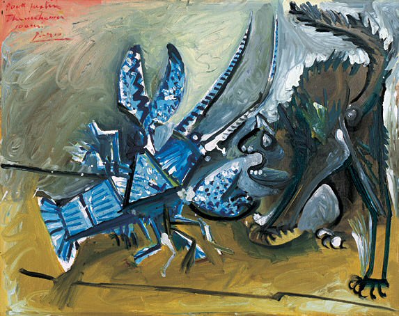 1965 Le homard et le chat. Пабло Пикассо (1881-1973) Период: 1962-1973