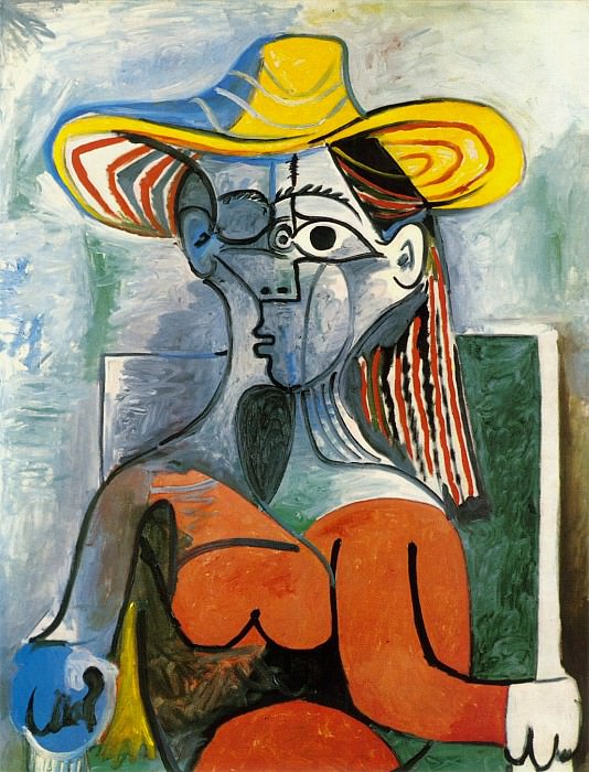 1962 Buste de femme au chapeau. Pablo Picasso (1881-1973) Period of creation: 1962-1973