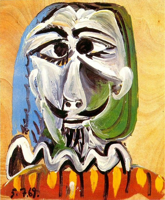 1969 TИte dhomme 1. Pablo Picasso (1881-1973) Period of creation: 1962-1973