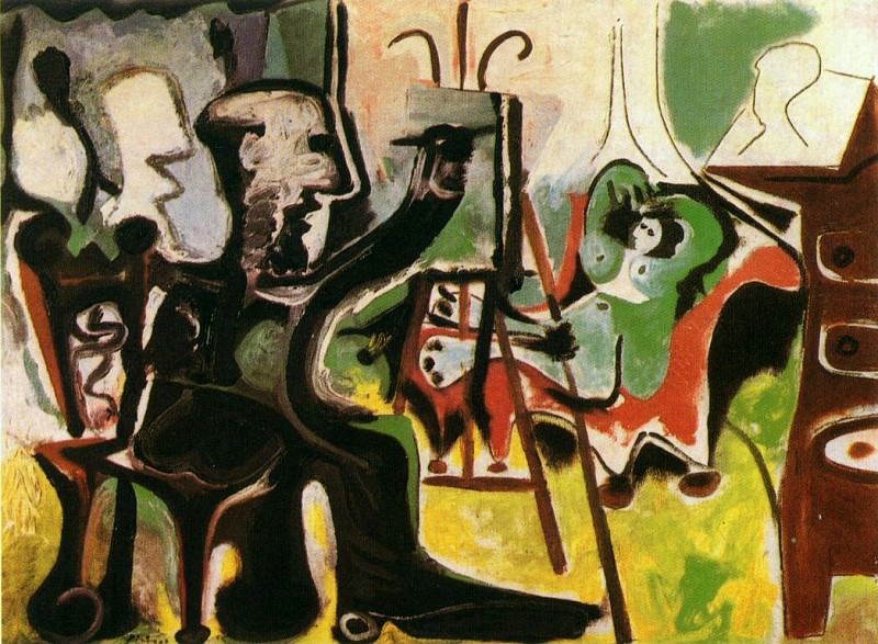 1963 Le peintre et son modКle II. Пабло Пикассо (1881-1973) Период: 1962-1973