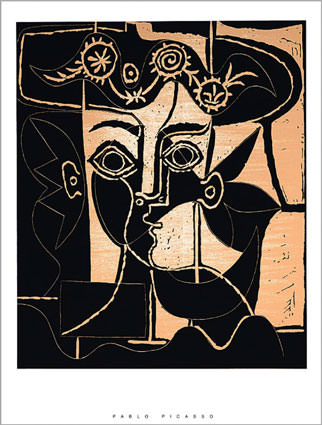 1962 femme au chapeau ornВ ( paravent). Пабло Пикассо (1881-1973) Период: 1962-1973