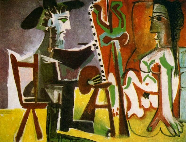 1963 Le peintre et son modКle 1. Пабло Пикассо (1881-1973) Период: 1962-1973