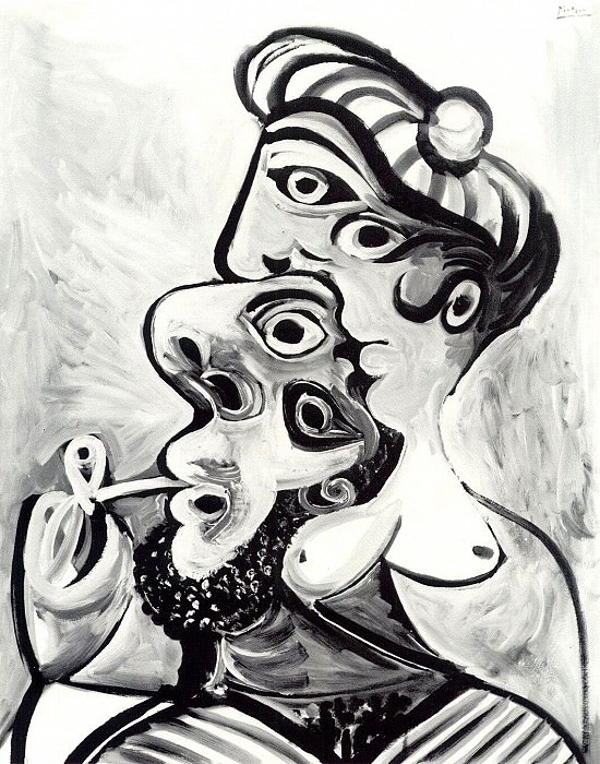 1969 Homme et femme- bustes, Pablo Picasso (1881-1973) Period of creation: 1962-1973