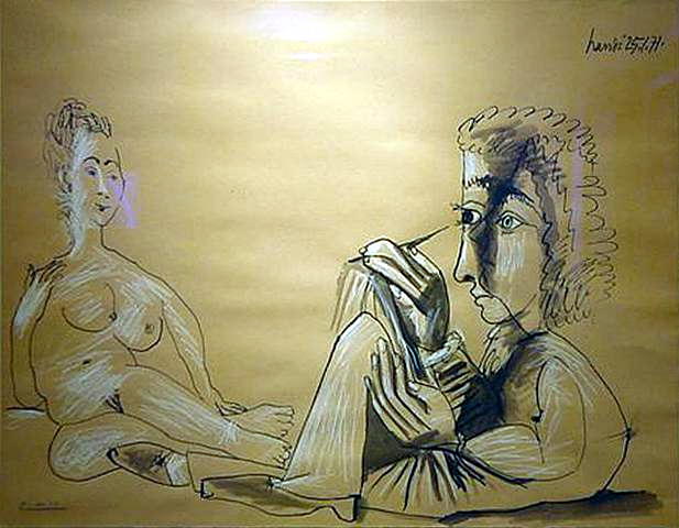 1971 Peintre et modКle. Пабло Пикассо (1881-1973) Период: 1962-1973