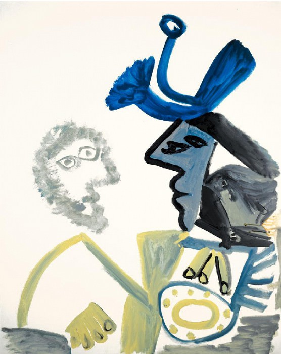 1972 Deux bustes de profil. Pablo Picasso (1881-1973) Period of creation: 1962-1973