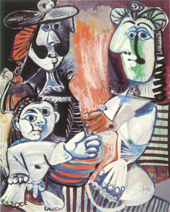 1970 Homme, femme et enfant 2, Пабло Пикассо (1881-1973) Период: 1962-1973