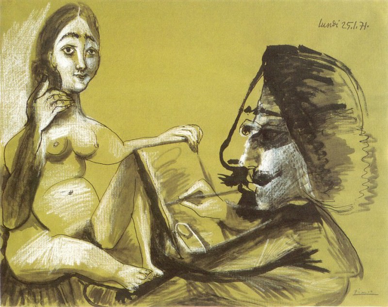 1971 Dessinateur et modКle. Pablo Picasso (1881-1973) Period of creation: 1962-1973