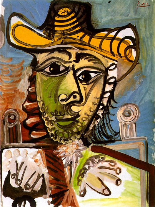 1969 Homme au fauteuil 2, Pablo Picasso (1881-1973) Period of creation: 1962-1973