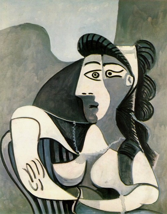 1962 Femme dans un fauteuil (Buste). Пабло Пикассо (1881-1973) Период: 1962-1973