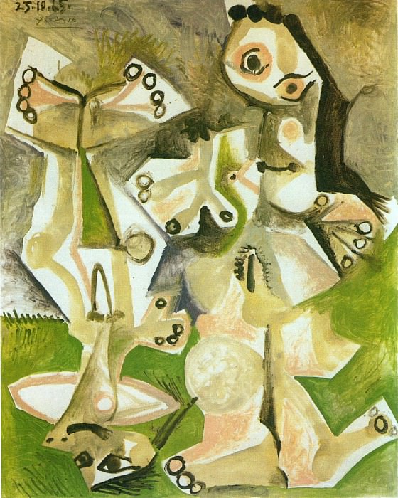 1965 Homme et femme nus. Пабло Пикассо (1881-1973) Период: 1962-1973