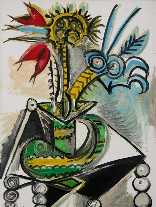 1969 Vase de fleurs sur une table 2. Pablo Picasso (1881-1973) Period of creation: 1962-1973