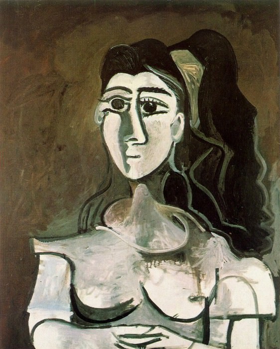 1962 Buste de femme au ruban jaune (Jacqueline). Pablo Picasso (1881-1973) Period of creation: 1962-1973
