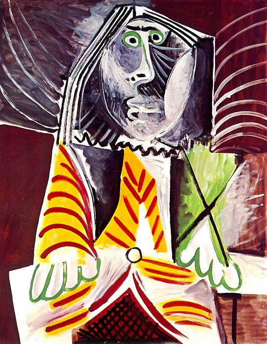 1969 Homme assis 3. Пабло Пикассо (1881-1973) Период: 1962-1973