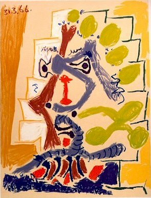 1966 Visage. Пабло Пикассо (1881-1973) Период: 1962-1973