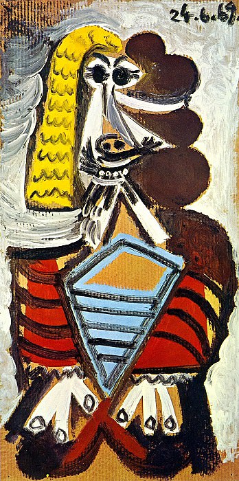 1969 Homme assis 1. Пабло Пикассо (1881-1973) Период: 1962-1973