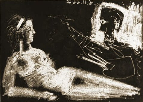 1966 Le peintre et le modКle. Пабло Пикассо (1881-1973) Период: 1962-1973