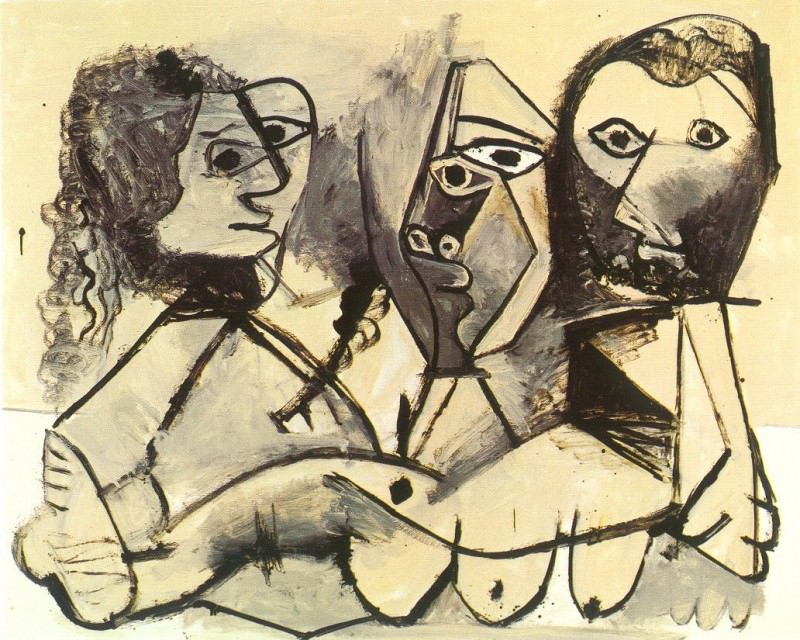 1971 Trois personnages. Пабло Пикассо (1881-1973) Период: 1962-1973