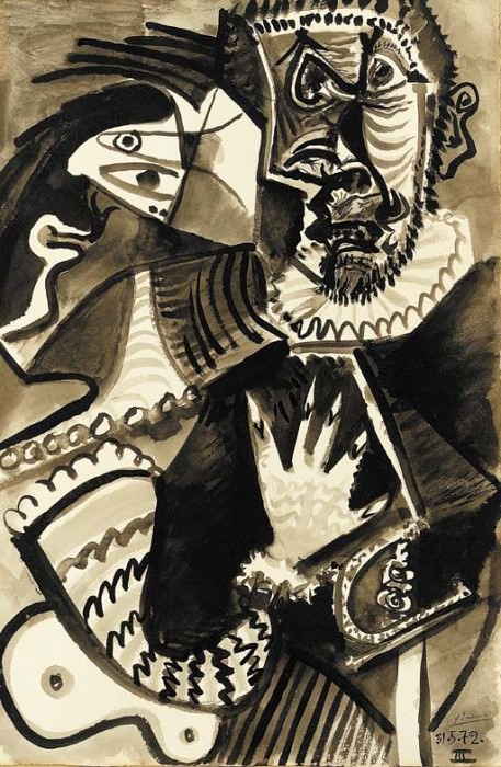 1972 Le commandeur et buste de femme. Пабло Пикассо (1881-1973) Период: 1962-1973