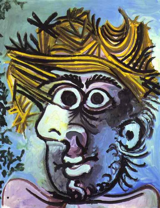 1971 Homme au chapeau. Пабло Пикассо (1881-1973) Период: 1962-1973