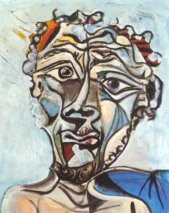 1971 TИte dhomme 9, Pablo Picasso (1881-1973) Period of creation: 1962-1973