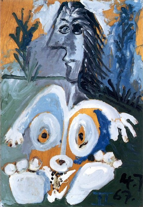 1967 Nu de face, dans lherbe. Пабло Пикассо (1881-1973) Период: 1962-1973