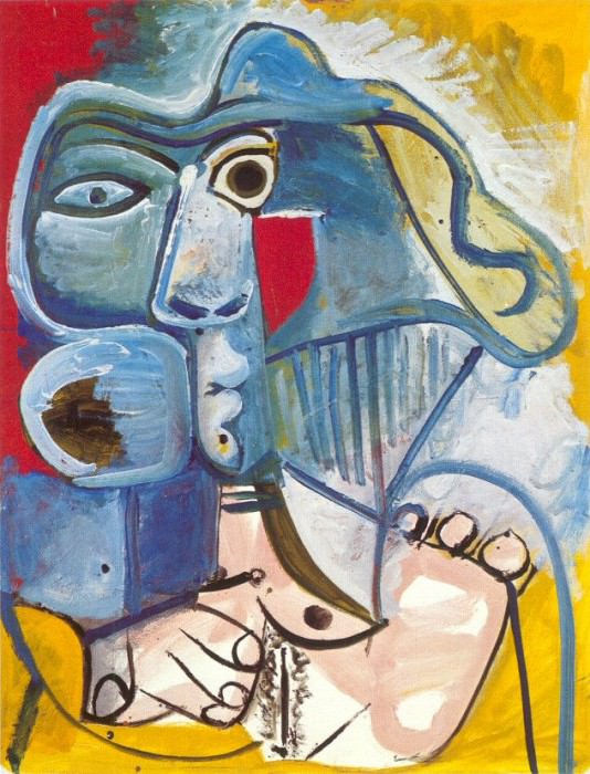 1971 Nue assise au chapeau. Пабло Пикассо (1881-1973) Период: 1962-1973