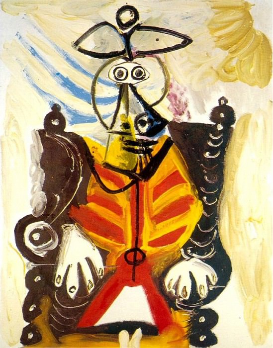1969 Homme dans un fauteuil 1, Пабло Пикассо (1881-1973) Период: 1962-1973