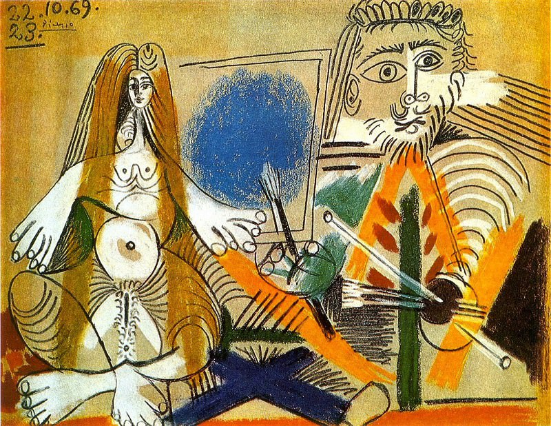 1969 Le peintre et son modКle 1, Pablo Picasso (1881-1973) Period of creation: 1962-1973