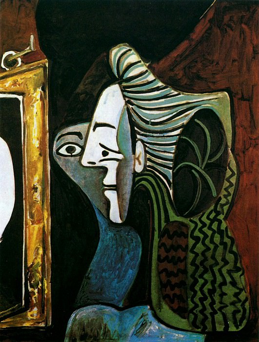 1963 Femme au miroir. Пабло Пикассо (1881-1973) Период: 1962-1973