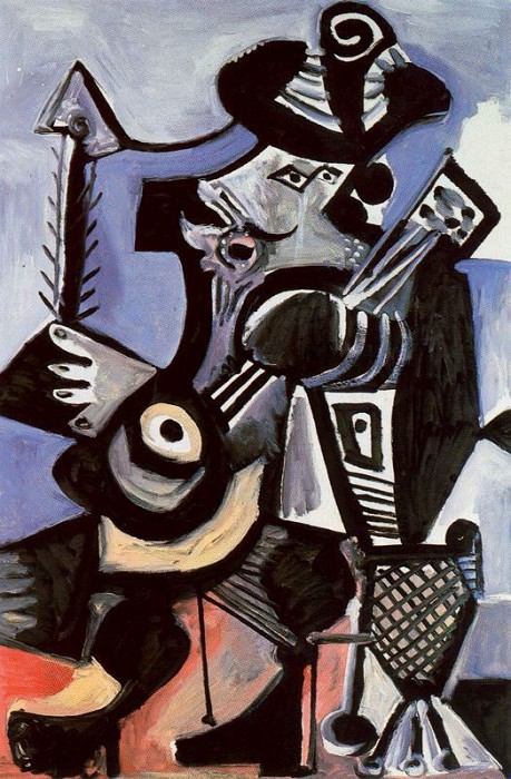 1972 Musicien. Пабло Пикассо (1881-1973) Период: 1962-1973 (Mousquetaire Е la guitare)