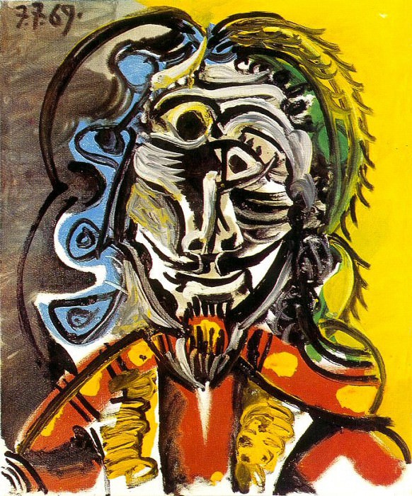1969 Buste dhomme 4. Pablo Picasso (1881-1973) Period of creation: 1962-1973