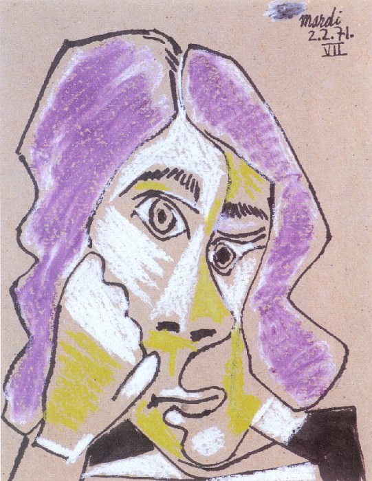 1971 TИte de mousquetaire 2. Пабло Пикассо (1881-1973) Период: 1962-1973