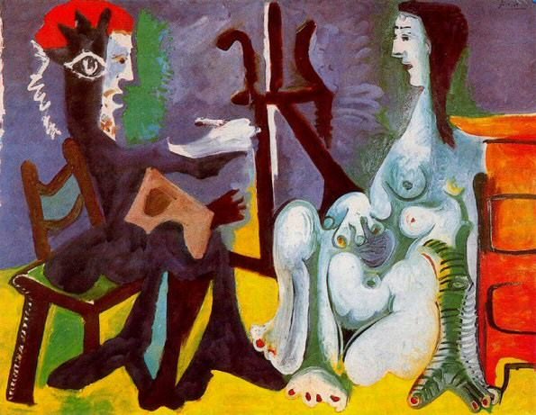 1963 Le peintre et son modКle 2. Пабло Пикассо (1881-1973) Период: 1962-1973