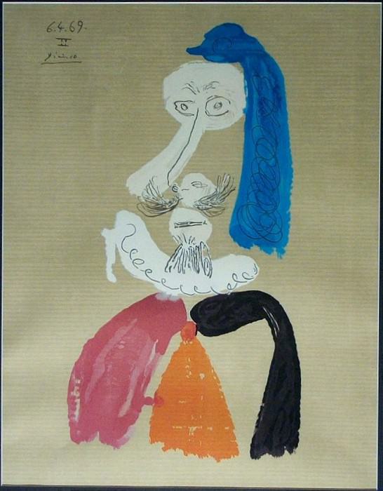 1969 TИte dhomme 7, Пабло Пикассо (1881-1973) Период: 1962-1973