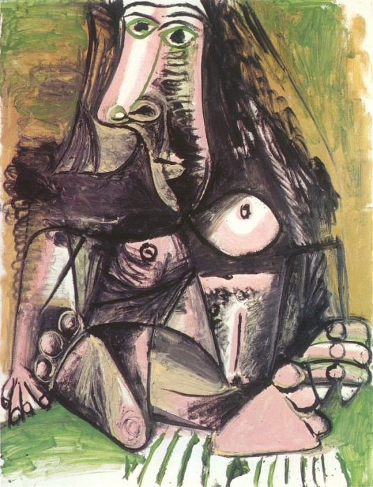 1971 Nue assise 2. Пабло Пикассо (1881-1973) Период: 1962-1973