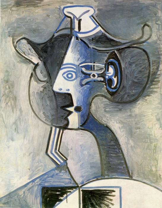 1962 Femme au chapeau 1. Пабло Пикассо (1881-1973) Период: 1962-1973